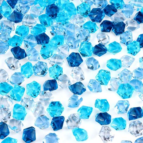852 Pièces Blue Faux Diamant,Mix Blue Cristaux de Diamants Acrylique Gemmes Colorées pour Décoration de Table Mariage et Accessoires de Fêtes Remplisseurs de Vase (1/5)