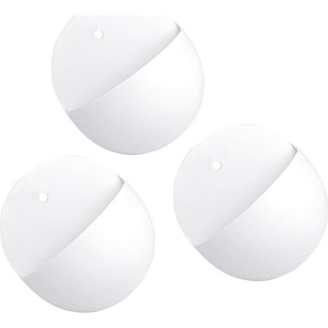 SHINEOFI Set mit 3 halbrunden, vertikalen, weißen Kunststoff-Wandpflanzgefäßen (1/5)