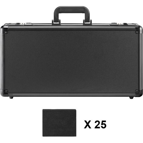 Boîte de rangement pour cartes gradées, 5 compartiments, avec serrure à code et séparateurs en mousse, pour 162 cartes PSA, 115 BGS, 130 SGC, 585 protège-cartes ou 999+ cartes libres. (1/5)
