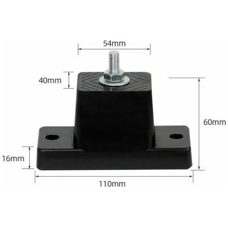 Lot de 4 Supports de Montage Disolateur de Vibrations en Caoutchouc/Support de Montage de Climatiseur (1/4)
