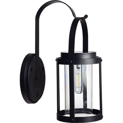 Moderna semplicità, lampada da parete in metallo Alumide, lampada da parete per esterni impermeabile in ABS, lanterna da parete a LED intelligente per patio, balcone, prato, giardino, villa, parco, sc (1/4)