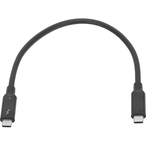 Câble de données USB portable 40 Gbit/s 100 W haute vitesse 0,3 m pour carte son Type-C vers périphérique Type-C (1/5)