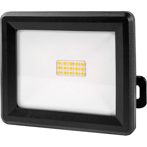 Projecteur LED Noir 10W, 940 lumens, IP65, 4000K Blanc-neutre, connecteur rapide, fixation orientable 3D - Tibelec (1/5)