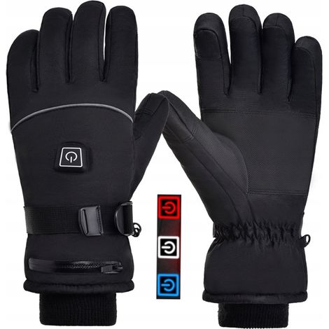 Guantes ajustables, impermeables y con calefacci贸n USB