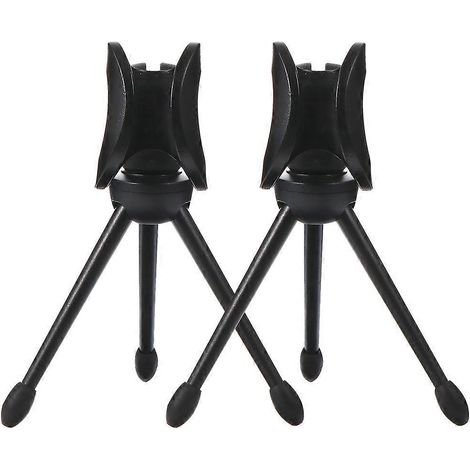 Lot de 2 supports de microphone de bureau pliables, support de table pour microphone, support de microphone en plastique, support de microphone universel-15X6X3.5CM-Black (1/4)