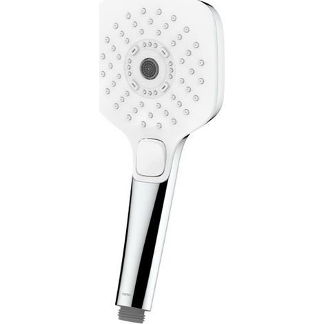 Douche à main DaySpa avec 3 types de jets, carrée, blanc chromé
