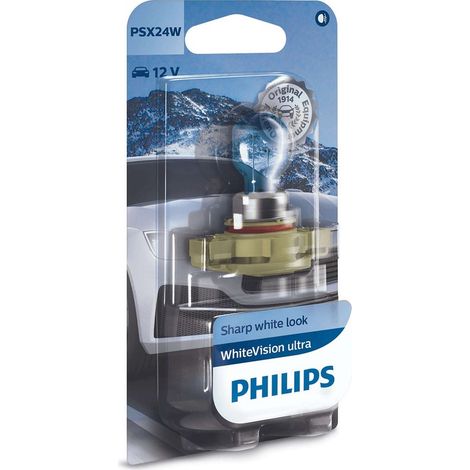 Ampoule PSX24W Philips WhiteVision Ultra 12276WVUB1 12V 24W - ampoule halogène d'origine (1/2)