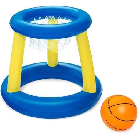 Panier de basket-ball gonflable avec Balle pour piscine, jeu de basket flottant, sports aquatiques, famille, amis, diamètre 61 cm (1/5)