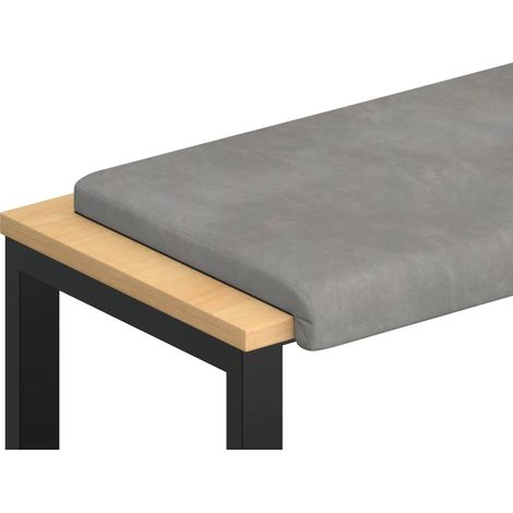 Maison Exclusive - Cuscino per panchina Velluto Grigio Chiaro Profondità 35 cm (1/5)