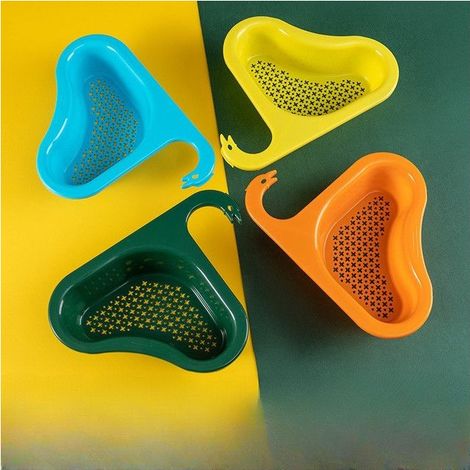 Égouttoir triangulaire à crochet (lot de 4) - Passoire - Égouttoir - Ensemble de cuisine - Plastique - Coloré (1/5)