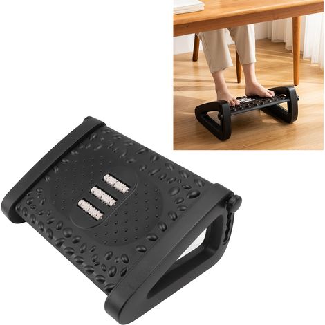 Repose-pieds de bureau, coussin anti-croisement des jambes, repose-pieds de canapé avec pédale, noir. (1/5)
