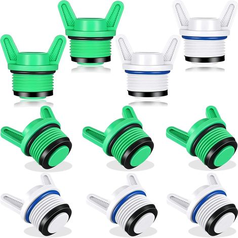 10 pièces bouchon 3/4 NPT filetage mâle PPR et tuyau d'arrosage blanc, bouchon d'arrêt pour tube d'irrigation de jardin, vidange compatible avec l'alimentation en eau d'irrigation Green RV (forme d'or (1/5)