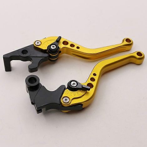 Convient pour Yamaha YZF R25, poignée de frein, d'embrayage et de klaxon, guidon modifié en alliage d'aluminium MT03 R3 (Golden 2) (1/5)