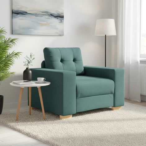 vidaXL Canapé/Fauteuil vert foncé 100x78x80 cm en tissu (1/5)