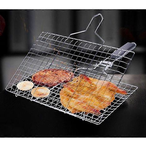 Grille de barbecue compatible avec les poissons et légumes grillés, en acier inoxydable (1/5)