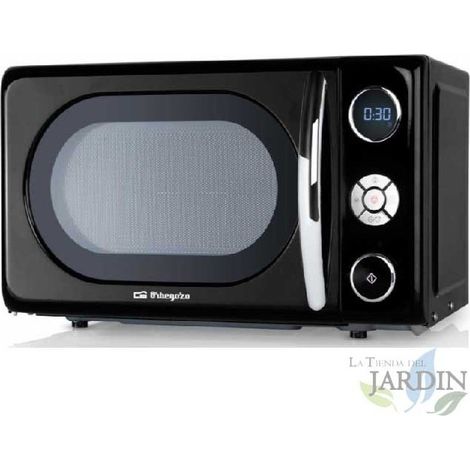 Microondas 20L Orbegozo 700W, Grill de Cuarzo 900W, 10 Niveles de Potencia, Temporizador Digital 95 Minutos