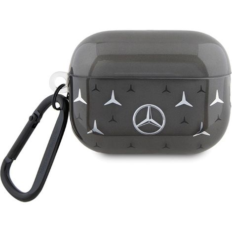 Mercedes-Benz-Hülle mit großem Sternenmuster für AirPods Pro 2 (Schwarz) (1/4)