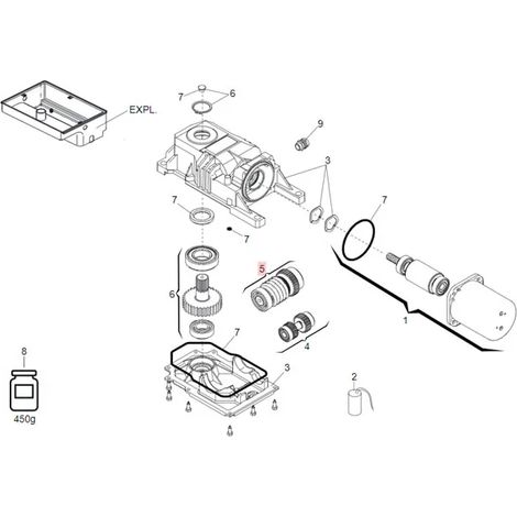 faac pièce détachée deuxième réduction 770/roller 718076 (1/3)