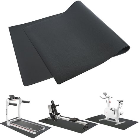 Tapis de Protection de Sol pour équipements de Sport(115 80cm) pour équipements de sport, appareils de fitness, crosstrainer et tapis de course,6 mm en PVC haute densité (1/5)