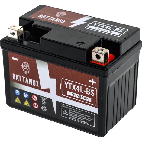 YTX4L-BS Batterie Moto 12V 4Ah AGM – Haute Capacité, Sans Entretien, Anti-Fuite, Prête à l’Emploi pour Moto, ATV (1/5)