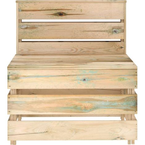 INLIFE Canapé palette de milieu de jardin Bois de pin imprégné (1/5)