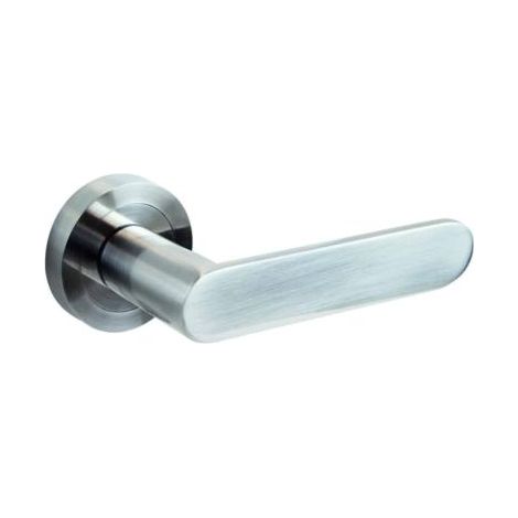 Jeu de poignées modèle Bunbury aluminium niquel avec rosace Ø50mm. - talla