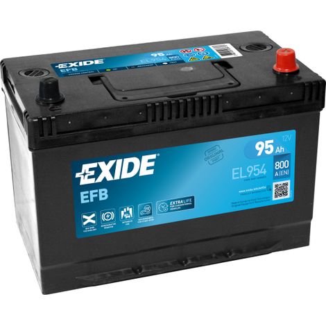 BATTERIE AUTO EXIDE EFB EL954 12V 80AH 782A 306X173X222 +D (1/3)