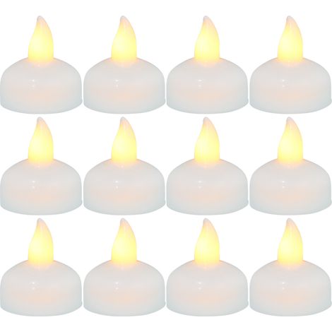 (36 pièces) Bougies flottantes sans flamme, LED clignotantes et étanches, adaptées aux fêtes et à la décoration de table. (1/5)