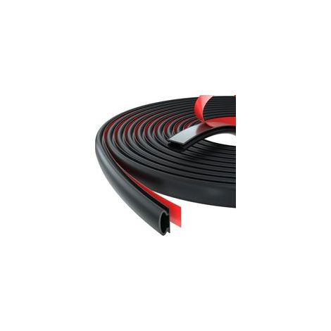 Joint d'étanchéité isolant thermique et acoustique pour portes et fenêtres, joint d'entrée en caoutchouc auto-adhésif, joint de cadre de porte en PVC, joint de fenêtre, joint de porte (6 m, noi (1/5)