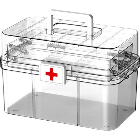 Boîte de rangement pour médicaments Organisateur décoratif , pilulier moderne , armoire à pharmacie (1/5)