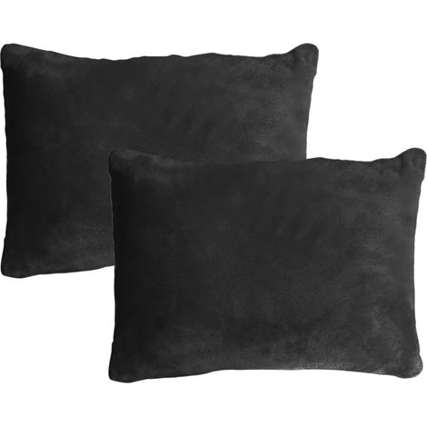 Mini traversins ergonomiques – Ensemble duo d'appui-tête en peluche Jeté rectangulaire compact pour soutien du genou, chaise longue, voyage en voiture, avion confortable pour petits chiens (1/5)