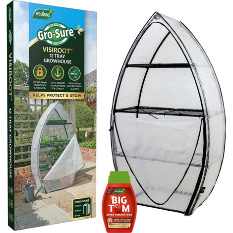 Westland Growhouse Unique Shape Greenhouse Strong Frame + Big Tom Tomato Feed 1L (1/5)