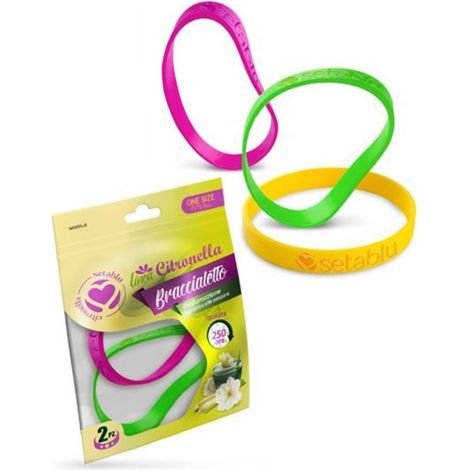 TRADE SHOP - Set 40pz Da 2 Bracciali Braccialetto Citronella Repellente Zanzare Adulti Bambini 023786 -
