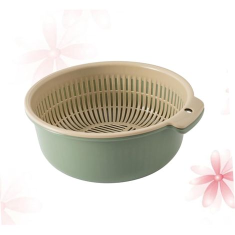 1 pièce Panier de Drainage Multifonctionnel Plastique à Double Couche Égouttoir pour Fruits et Légumes S Couleur Vert Panier de Rangement Pratique pour Utilisation Quotidienne (1/5)