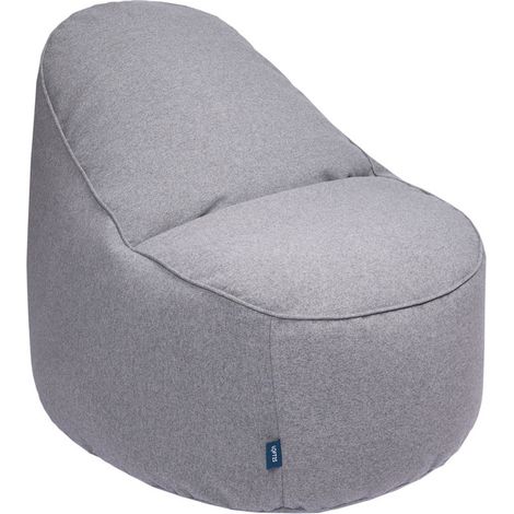Loft 25 - Fauteuil poire pour adulte, fauteuil poire super doux pour le salon, 90x100x70 cm design ergonomique, pouf géant d'intérieur, pouf léger léger - Gris foncé (1/5)