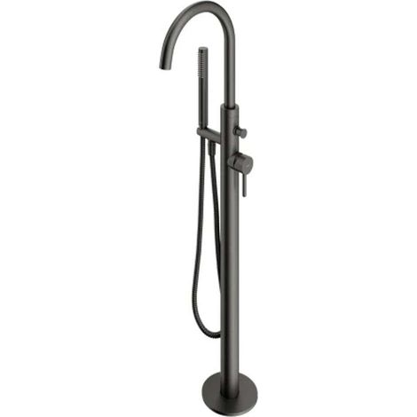 OMNIRES Y - Badewannenarmatur für Bodenmontage, mit Einbaukörper, Graphit gebürstet Y1233GR (1/2)