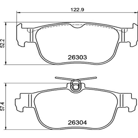 KIT PASTIGLIE FRENO POSTERIORI compatibile con VW GOLF VIII (CD1) / PASTIGLIE FRENANTI AUTO OEM P 85 189, / SOSTITUZIONE DIRETTA / BASSA POLVERE / SILENZIOSO (1/4)