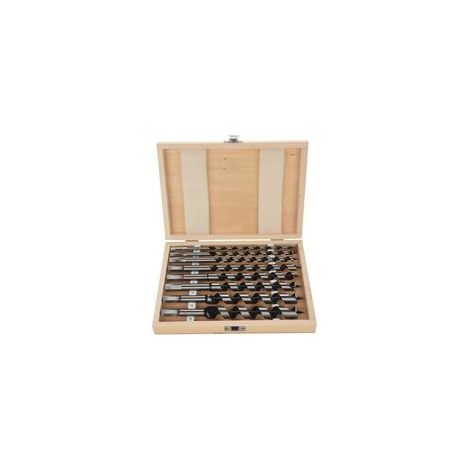 Forets hélicoïdaux en acier rapide pour bois – Lot de 8 forets et fraises à bois avec rainures hélicoïdales, longueur 230 mm, diamètres 6/8/10/12/14/16/18/20 mm (1/5)
