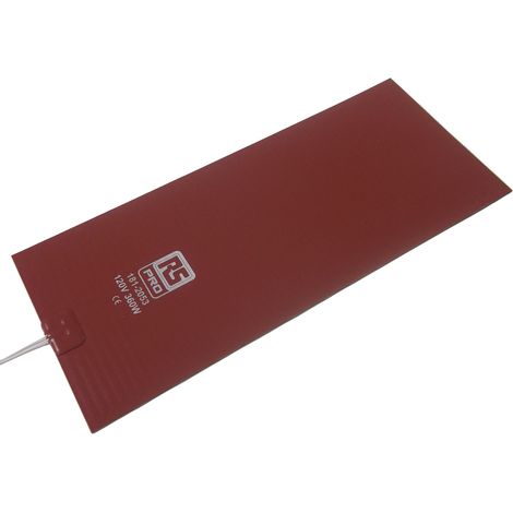 Tapis chauffant en silicone Rectangle RS PRO, 120 V c.a., 360 W, 152 x 356mm ( Prix pour 1 )