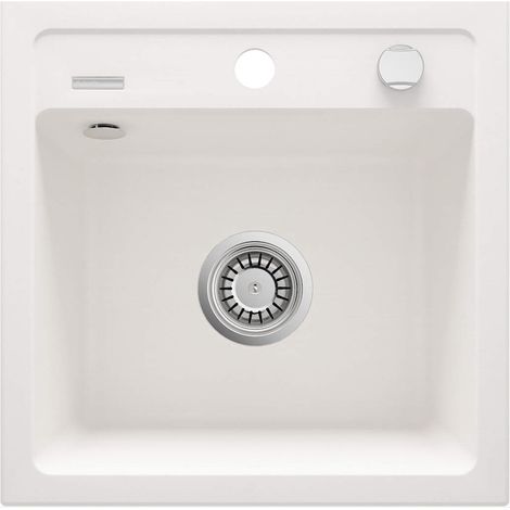 Lavello cucina in granito con 1 vasca 44x44 cm alabastro - Zeno