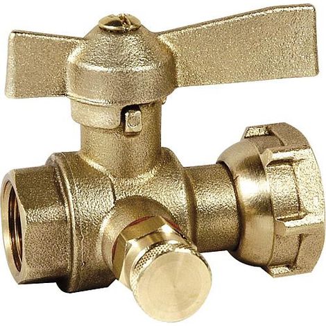 vanne d'arret droite avec écrou chapeau 3/4" male x 3/4" chapeau