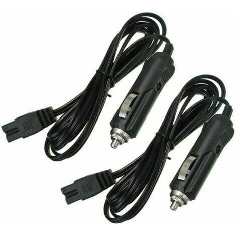 Câble d'extension de chargeur de voiture 12 V CC 2 m pour mini réfrigérateur et cigarette, pour glacière et équipement portable, 2 Broches (1/5)