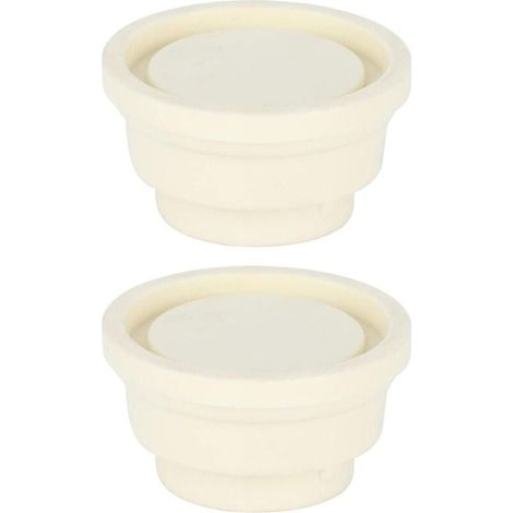 Coussinets d'échelle de piscine Ulisem, lot de 2, embouts pour échelle de piscine creusée, ensemble de coussinets en caoutchouc blanc, pièces de rechange universelles (1/4)