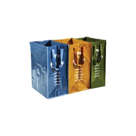 BORSA PER RACCOLTA DIFFERENZIATA- - dimensioni singola borsa cm.26x35x49h. - pz.3 - 6 serie XTRA
