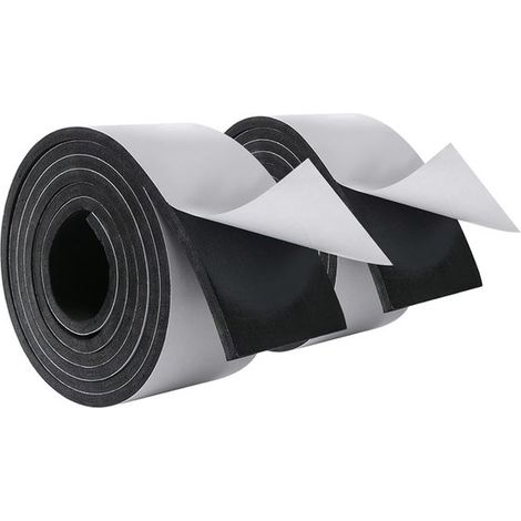 Tapis de protection de sol - 200 x 5 x 0,5 cm - Noir - Feutre autocollant pour meubles - Lot de 2 - Feutre pour meubles - Feutre de protection (1/5)