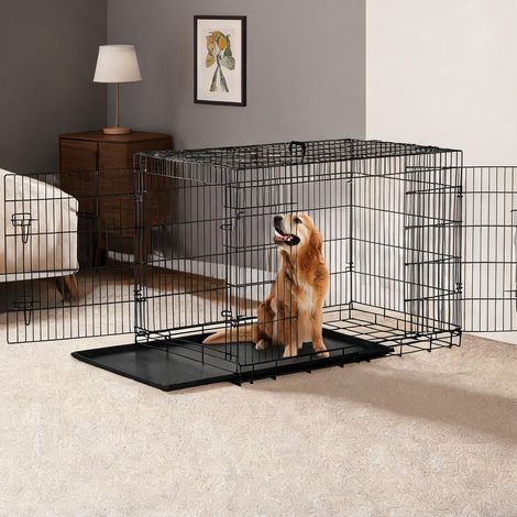 Cage de transport pour animaux nero 121 x 77 x 82 cm (1/5)