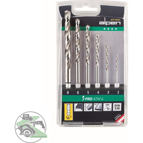 Alpen Bohrer Kassette HSS Pro ATM 6 6tlg 2,0 3,0 4,0 5,0 6,0 8,0 100806100 (1/2)