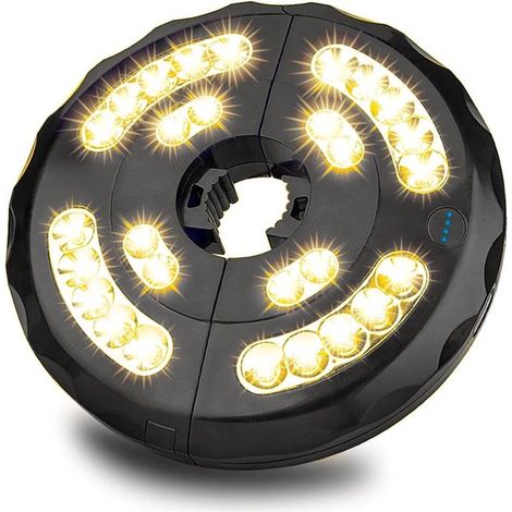 Illuminazione a LED per ombrelloni, 28 LED con 3 livelli di luminosità per attività all'aperto e campeggio. (1/5)