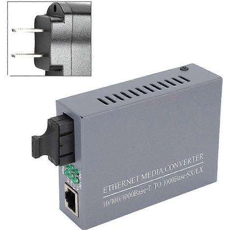 Convertisseur Fibre Optique Média Ethernet Gigabit Monomode, Transceiver RJ45 à Fibre, Boîtier de Conversion Réseau Haute Vitesse, Émetteur-Récepteur Optique pour Liaison Longue Distance (1/5)