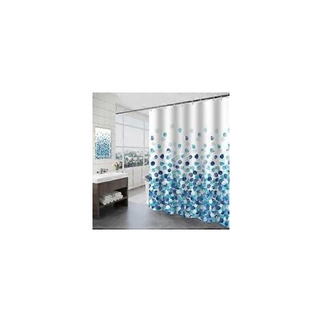 Strapazierfähiges Mikrofasergewebe mit 3M Scotchgard-Wasserschutzbehandlung, moderne Badezimmerausstattung, Standardgröße 39 x 79 cm, blau-Crezuo (1/3)
